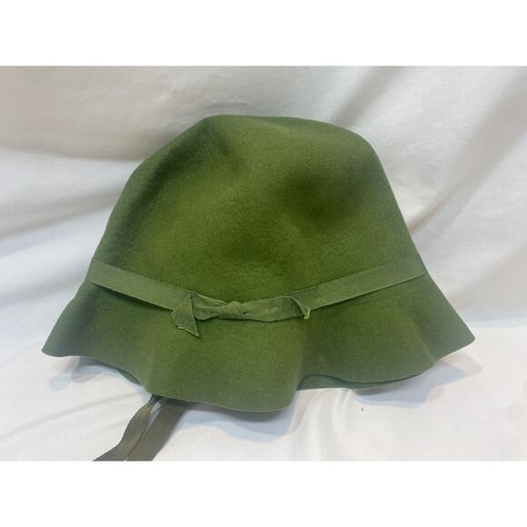 C1960 VINTAGE COLUMBIA SPORTSWEAR Bucket WOMEN'S Felt WOOL HAT 7 3/8 - Picture 6 of 8